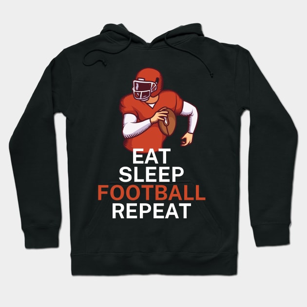 Eat sleep football repeat Hoodie by maxcode